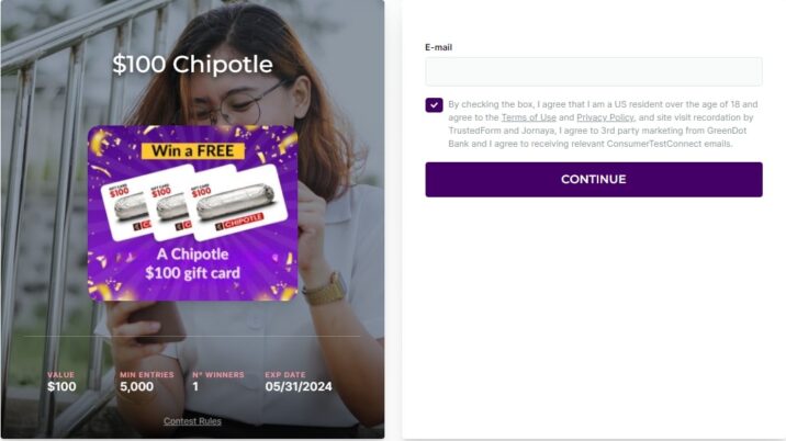 Win $100 Chipotle Gift Card